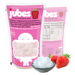 Jubes Strawberry Nata de Coco Jelly Cubes pack ready to top desserts