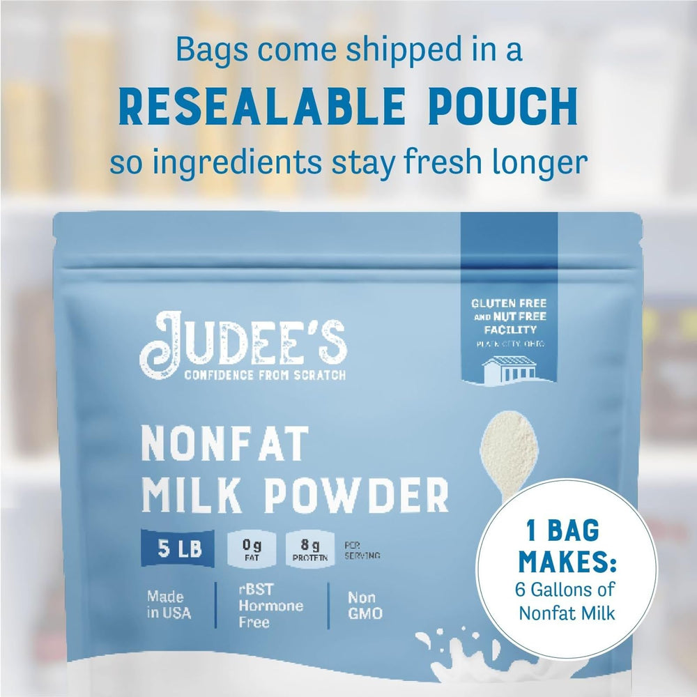 Judee's calcium-rich milk powder boosts calcium in beverages and baking.