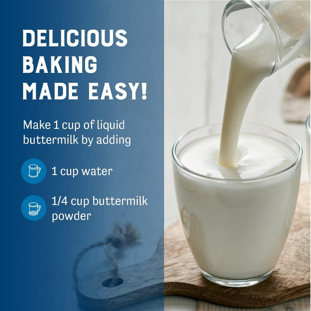 Resealable pouch of Judee's gluten free buttermilk powder keeps freshness