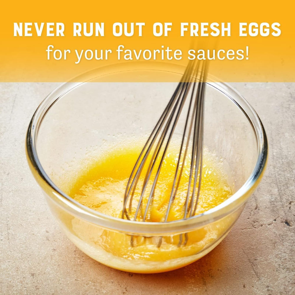 Judee's Gluten Free dried egg yolk powder near gluten-free facility label.