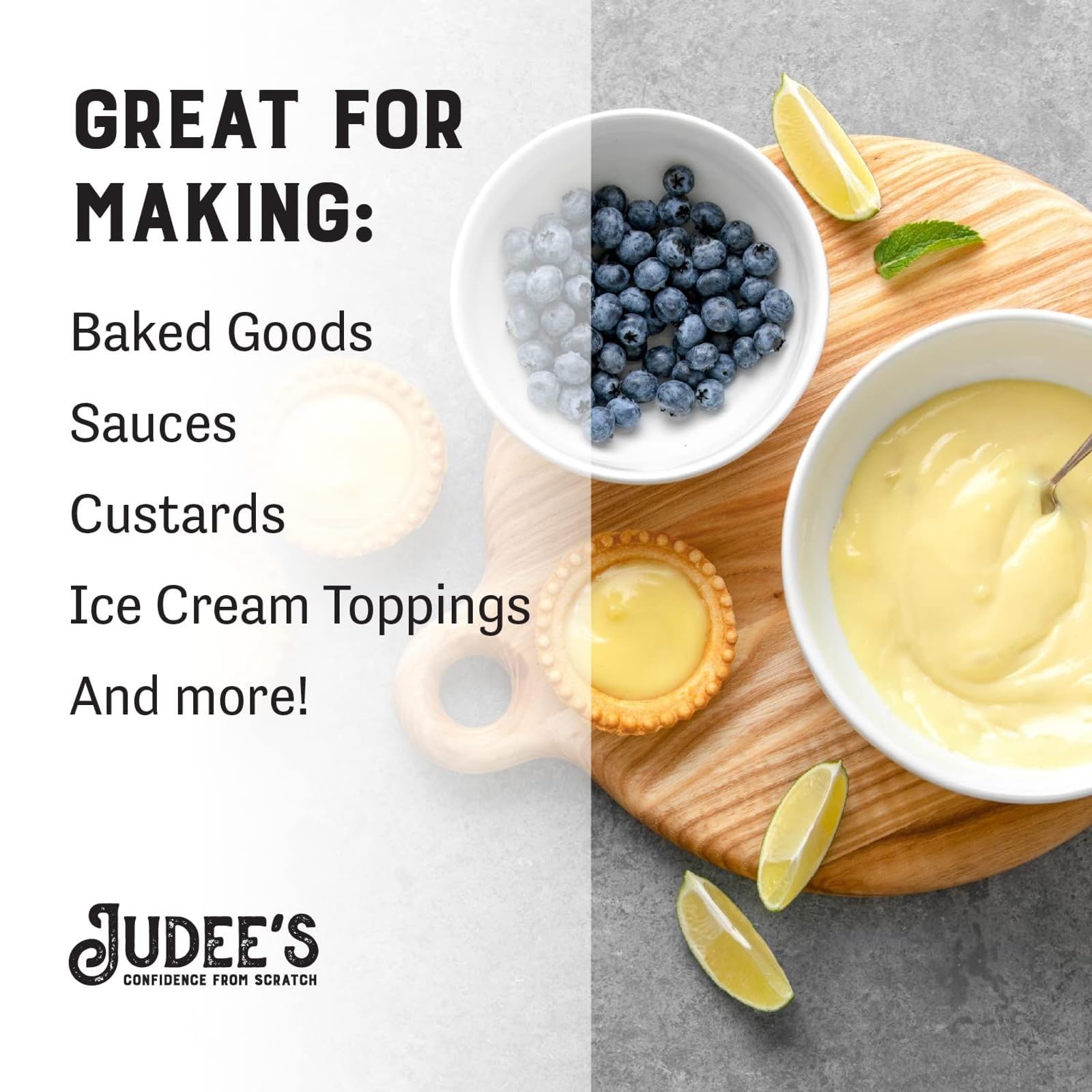 Judee's powder enriches sauces and ice cream toppings with depth.