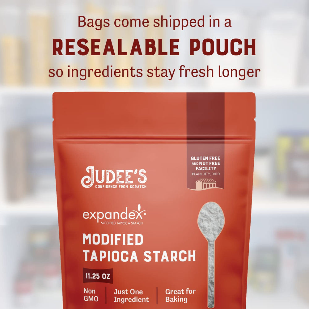 Judee's Expandex in pancake batter yields fluffy, tender textures.