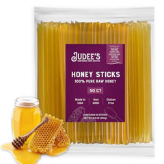 Judee's Gluten Free Raw Honey Sticks bulk pouch for on-the-go sweetness