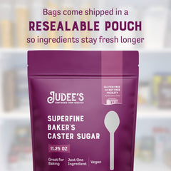 Judee's Gluten Free superfine caster sugar dissolves quickly in coffee or tea.