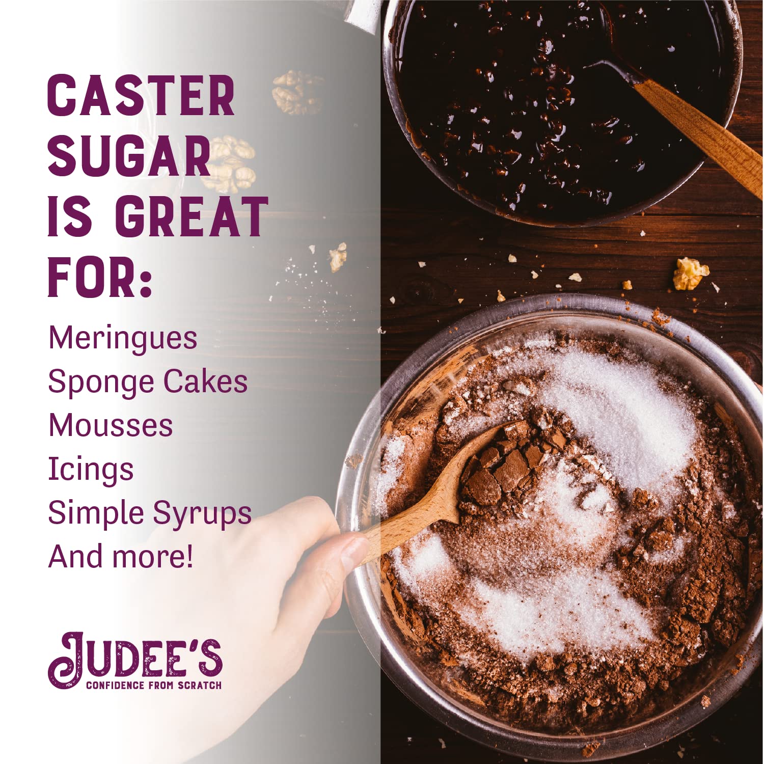 Store Judee's caster sugar in a cool pantry for easy sweetness