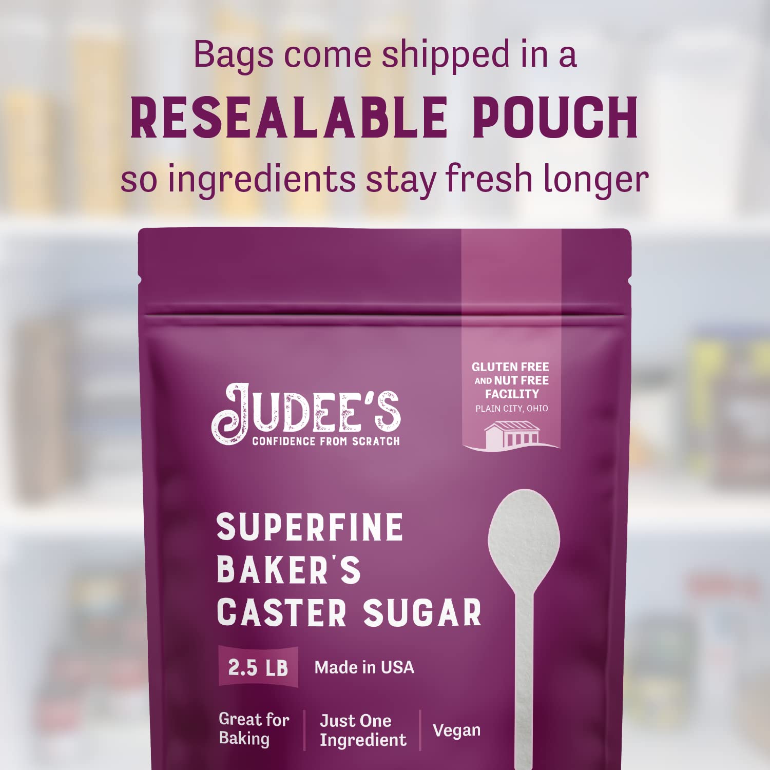 Judee's superfine caster sugar ideal for light meringues and airy soufflés