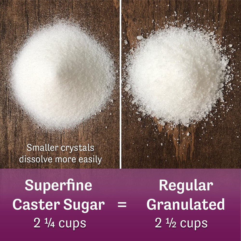 Resealable seal preserves freshness between batches of Judee's caster sugar