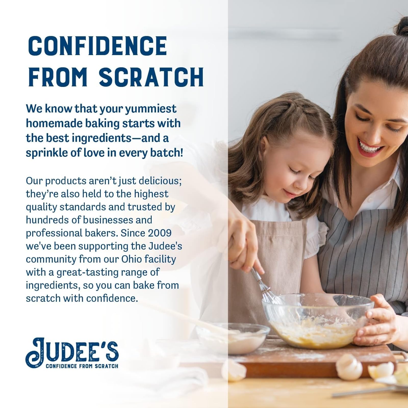Non-GMO Judee's milk powder for diverse dishes.