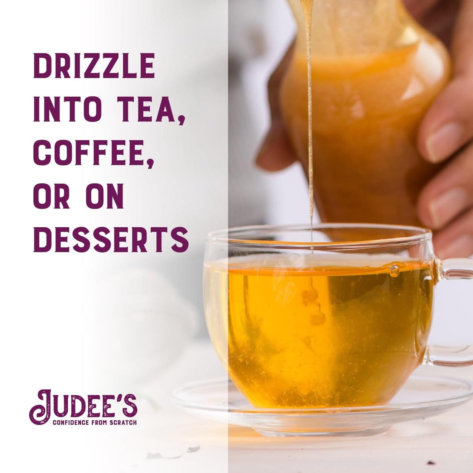 Judee's honey sticks for tea and coffee stirrers with natural flavor
