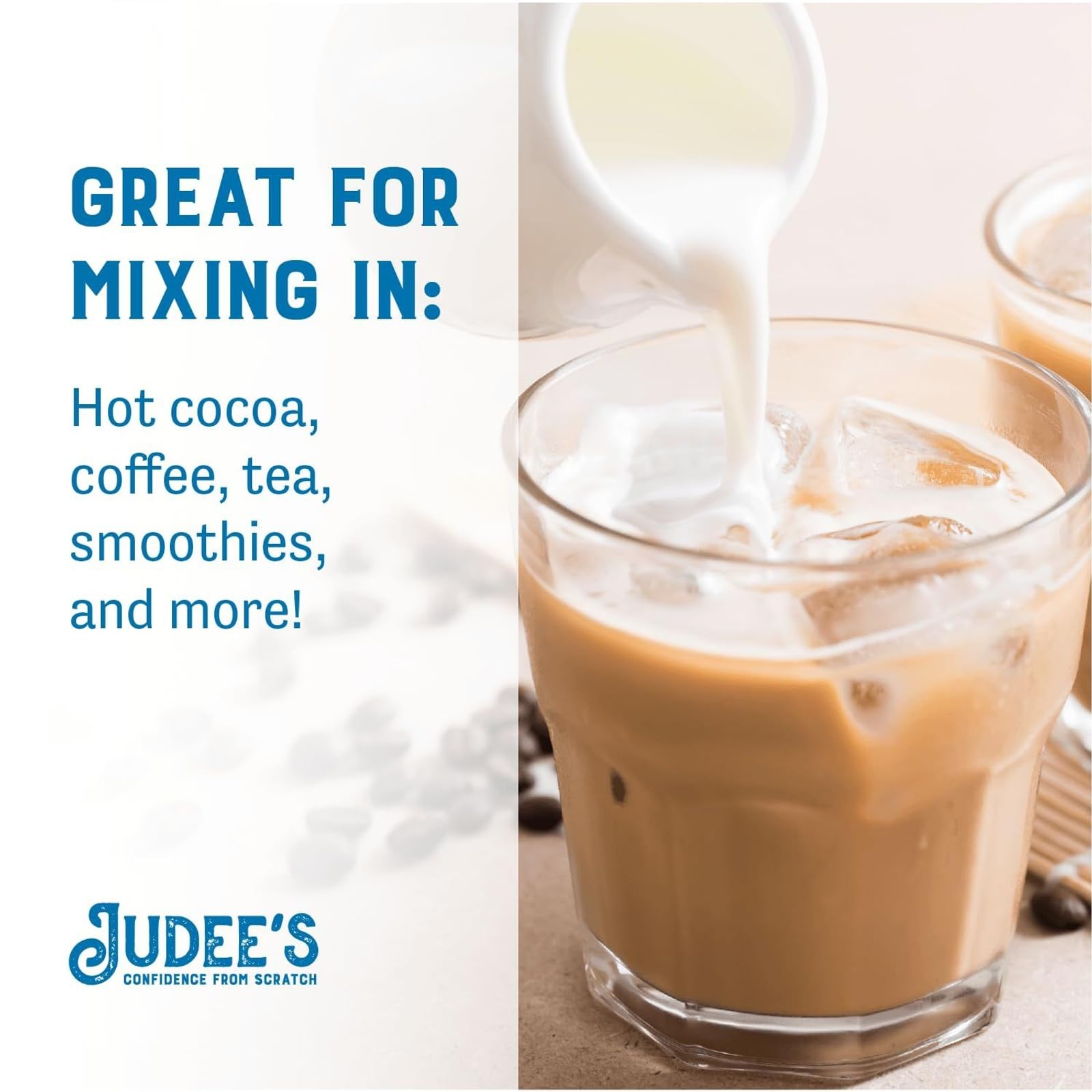 Judee's protein-rich nonfat milk powder adds nutrients to recipes.