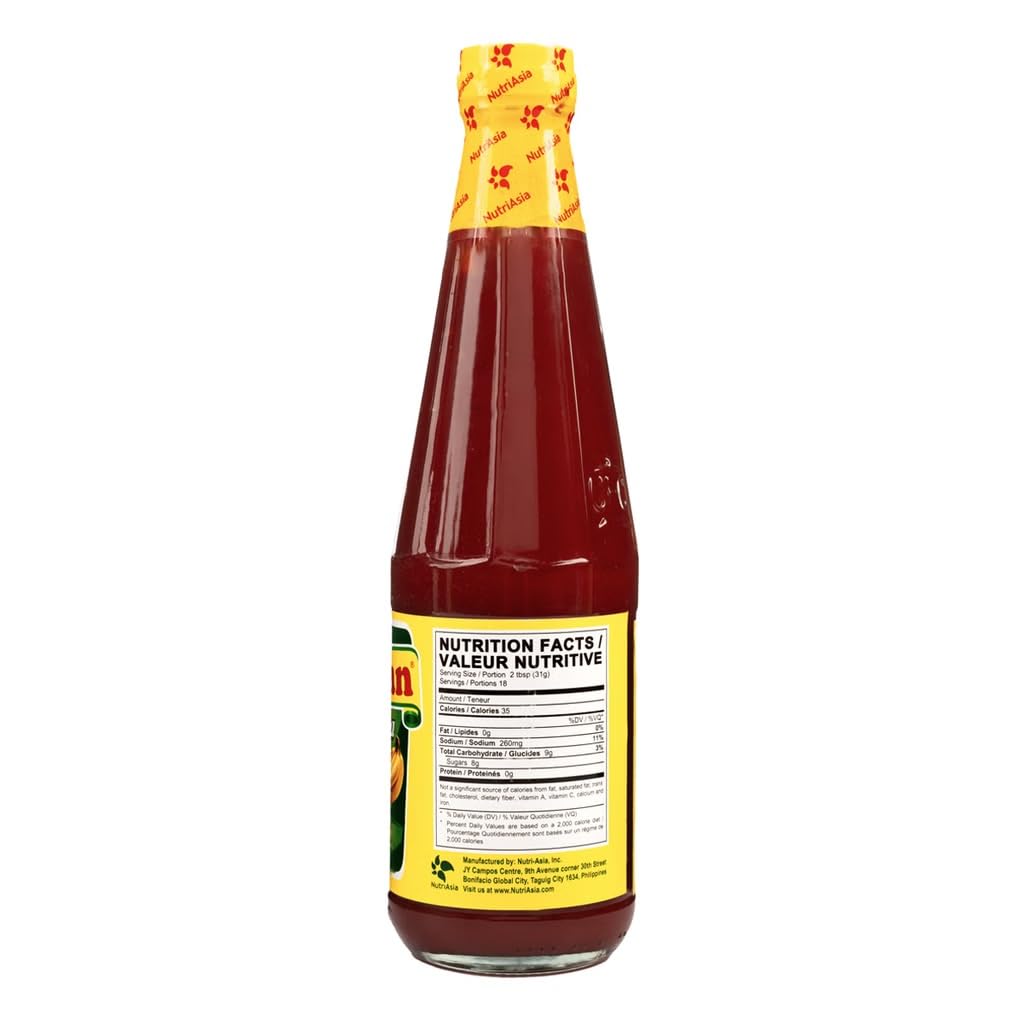 Jufran Banana Sauce bottle pour shows a versatile sauce for dipping.