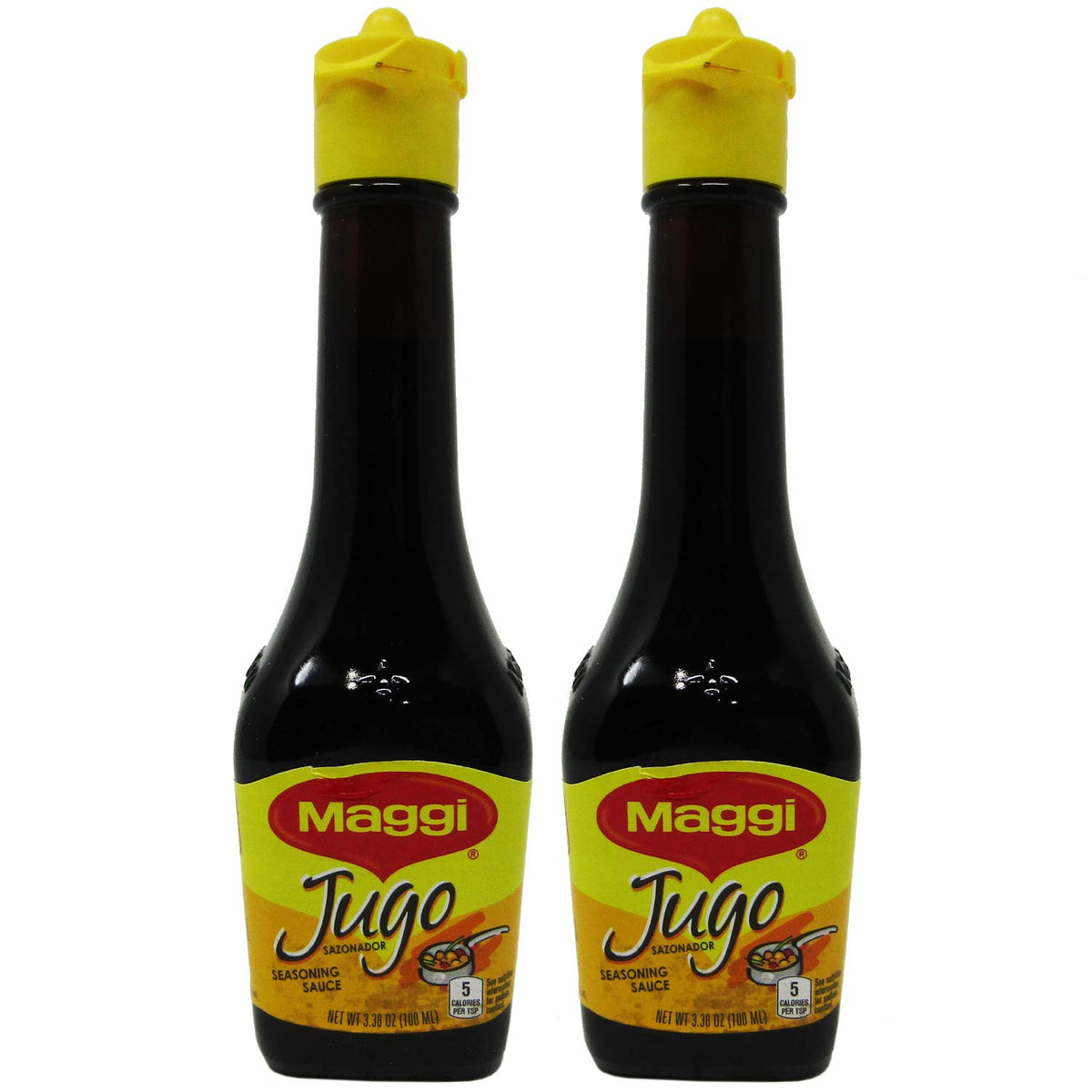 Jugo Maggi seasoning sauces sealed glass bottle pack ready to flavor meals.