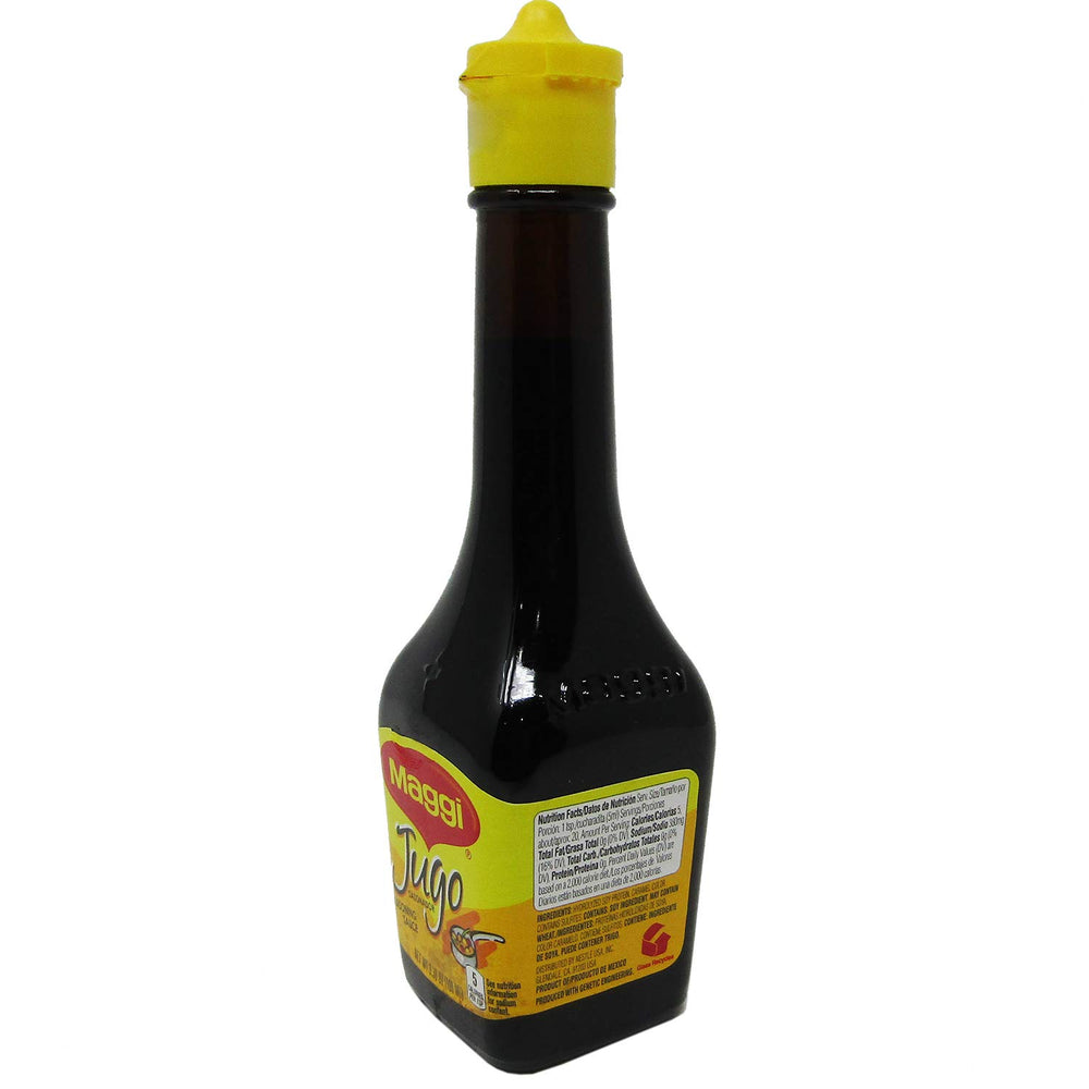 Front packaging shot of Jugo Maggi two-bottle set.