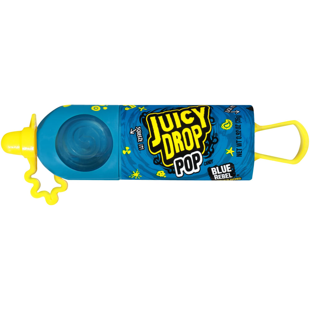 Juicy Drop Pop Strawberry Watermelon flavor lollipop, summertime fruity relief.
