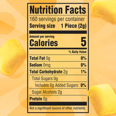 Juicy Fruit Gum 40-piece bottle close-up, classic fruity flavor.
