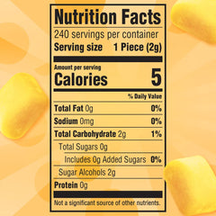 Juicy Fruit Gum label closeup shows iconic fruity flavor and branding.