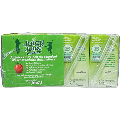 Juicy Juice Apple pack of five boxes on a table