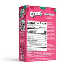 Juicy Mixes Crush Strawberry powder dissolves in water for quick refreshment.