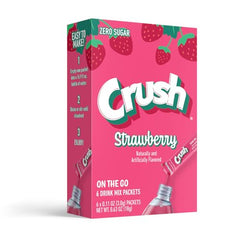 Juicy Mixes Crush Strawberry ready-to-drink glass with vibrant flavor.