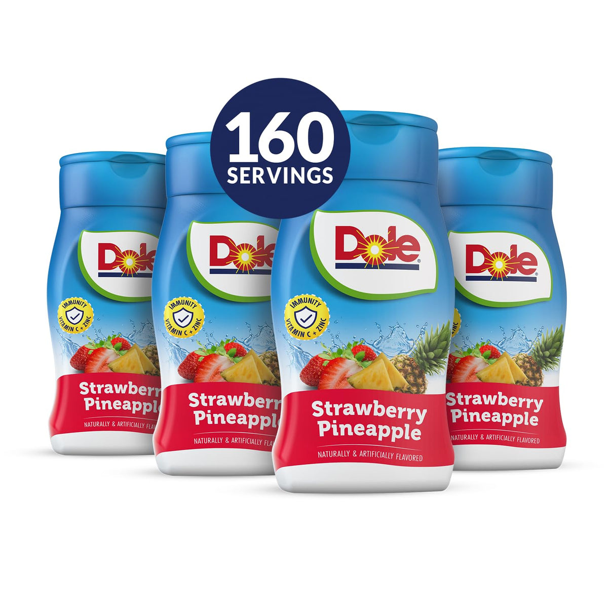 Juicy Mixes Dole bottle with strawberry pineapple flavor for refreshing hydration