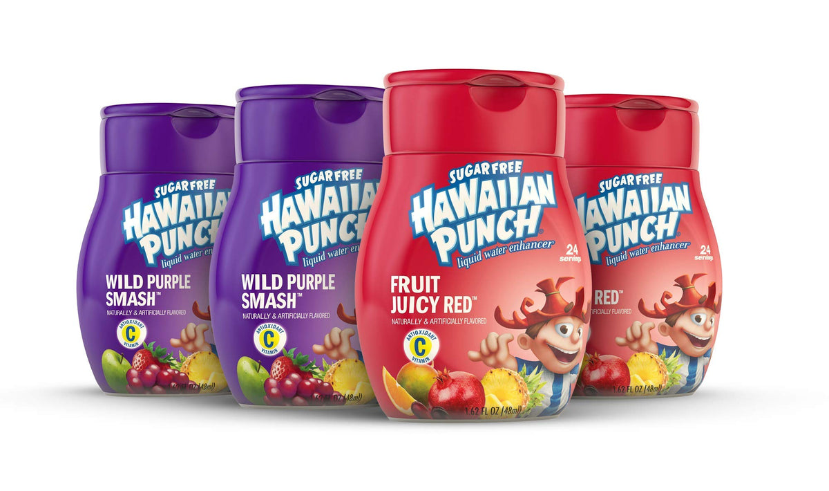 Juicy Mixes Hawaiian Punch bottle cap detail showing easy flavor release