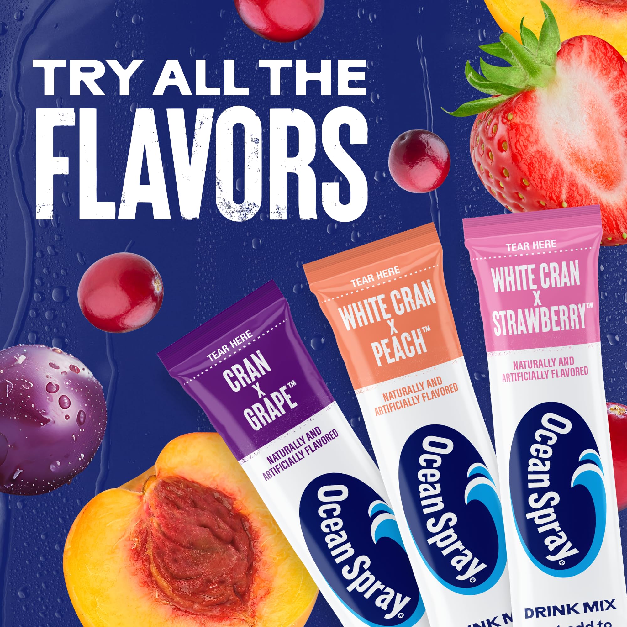 Juicy Mixes Ocean Spray White Cran-Peach in a travel mug for on-the-go hydration.