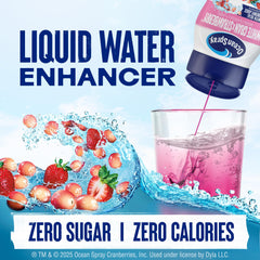 Juicy Mixes Ocean Spray White Cran-Strawberry four-bottle pack for zero sugar hydration