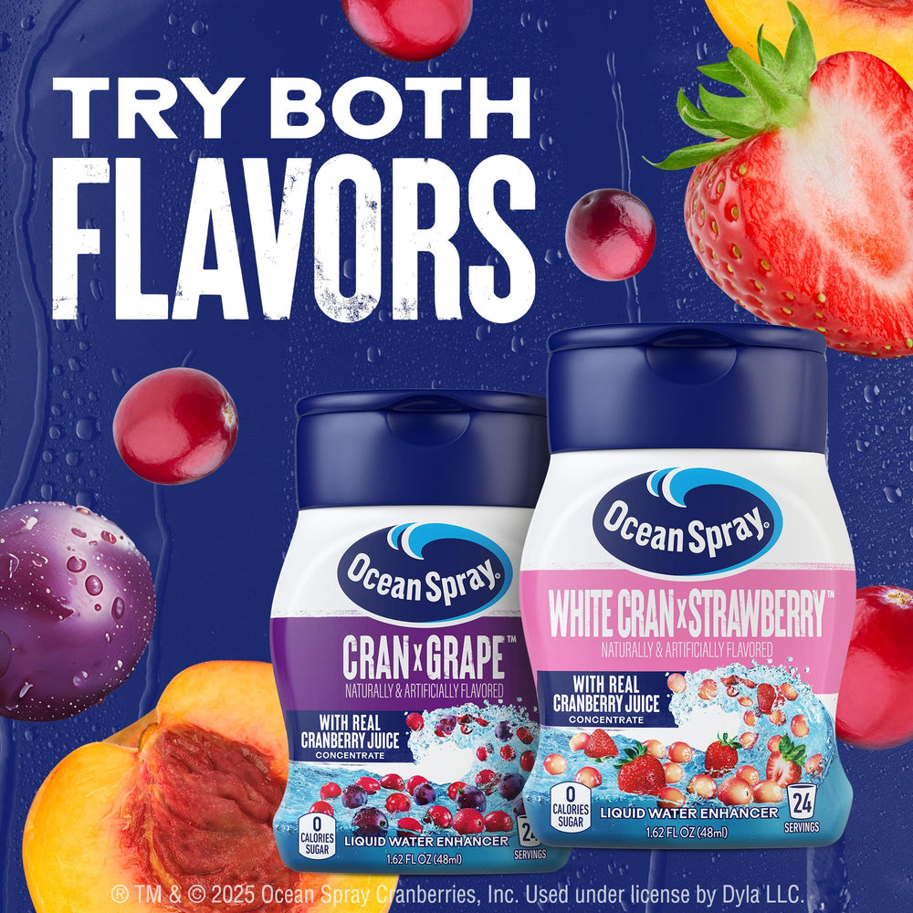 Juicy Mixes Ocean Spray White Cran-Strawberry on-the-go setup for easy flavor