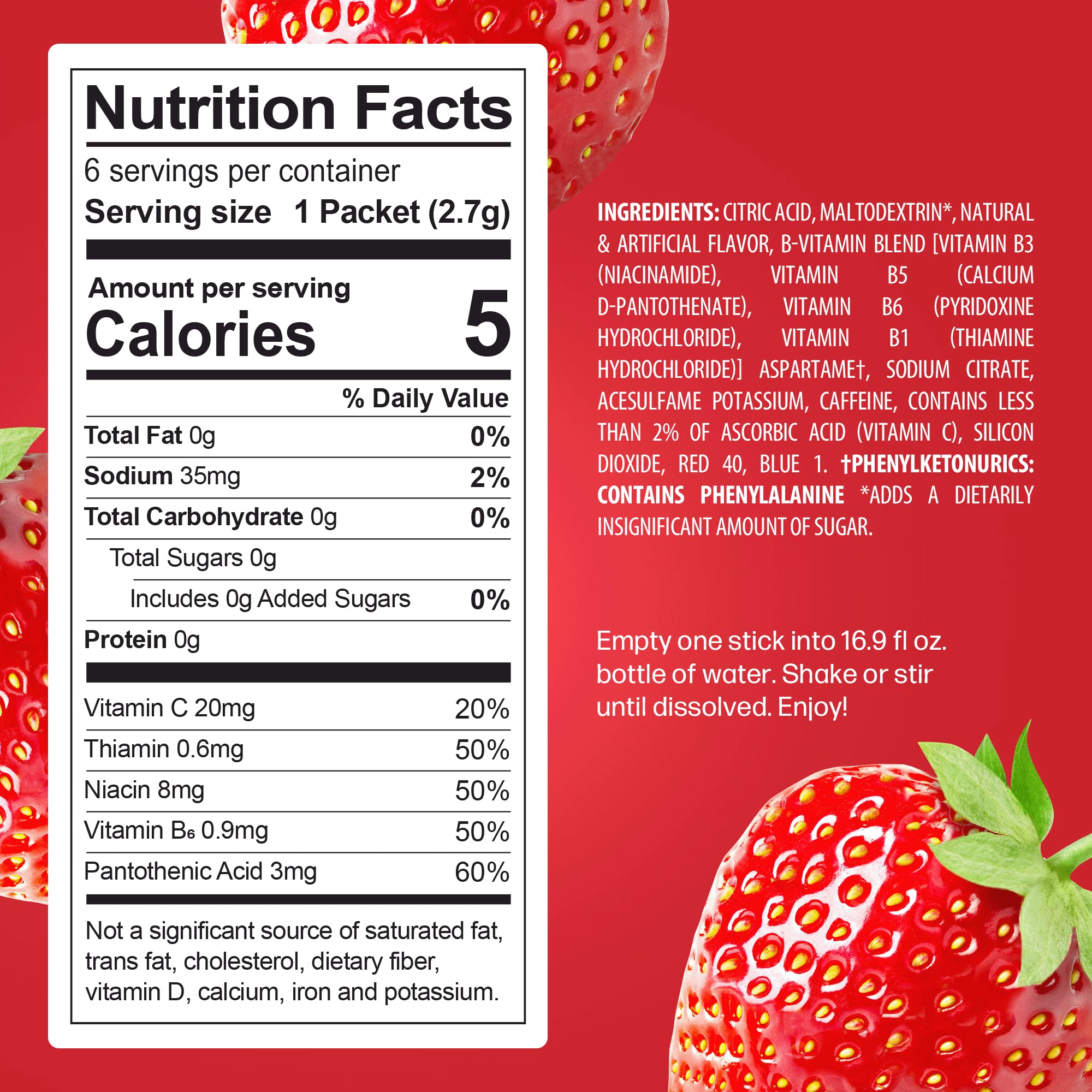 PeakH20 strawberry powder stirred into water bottle for refreshment