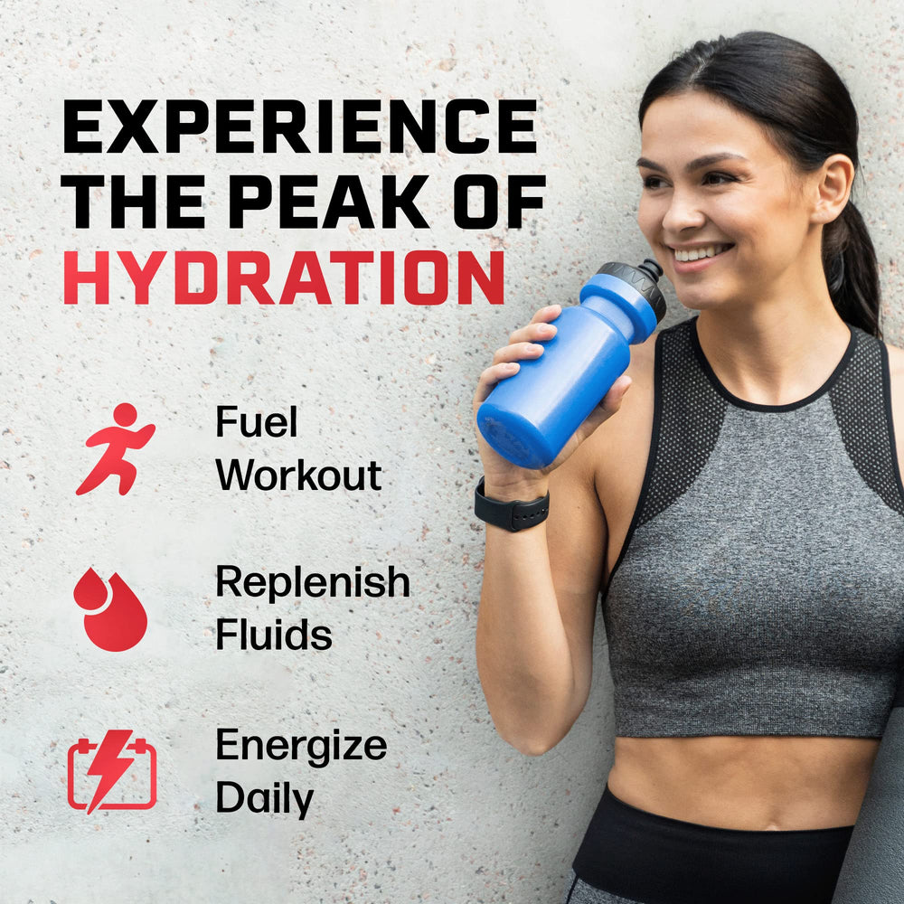 Athlete mixing PeakH20 before workout to stay hydrated