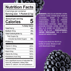 Juicy Mixes PeakH2O blackberry ready-to-mix bottle shown for on-the-go hydration.