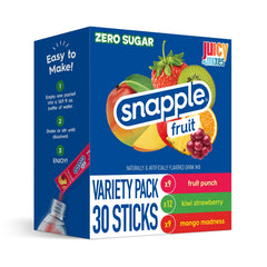 Juicy Mixes Snapple Powder Drink Variety Pack box for on-the-go flavor variety