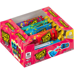 Blue Rebel flavor Juicy Drop lollipop with bright blue raspberry taste.