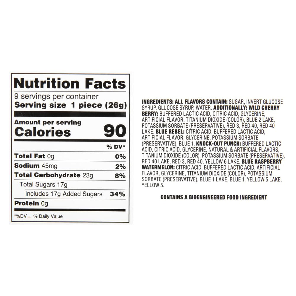 Close-up shows Juicy Drop sour gel applicator for customizable tartness.