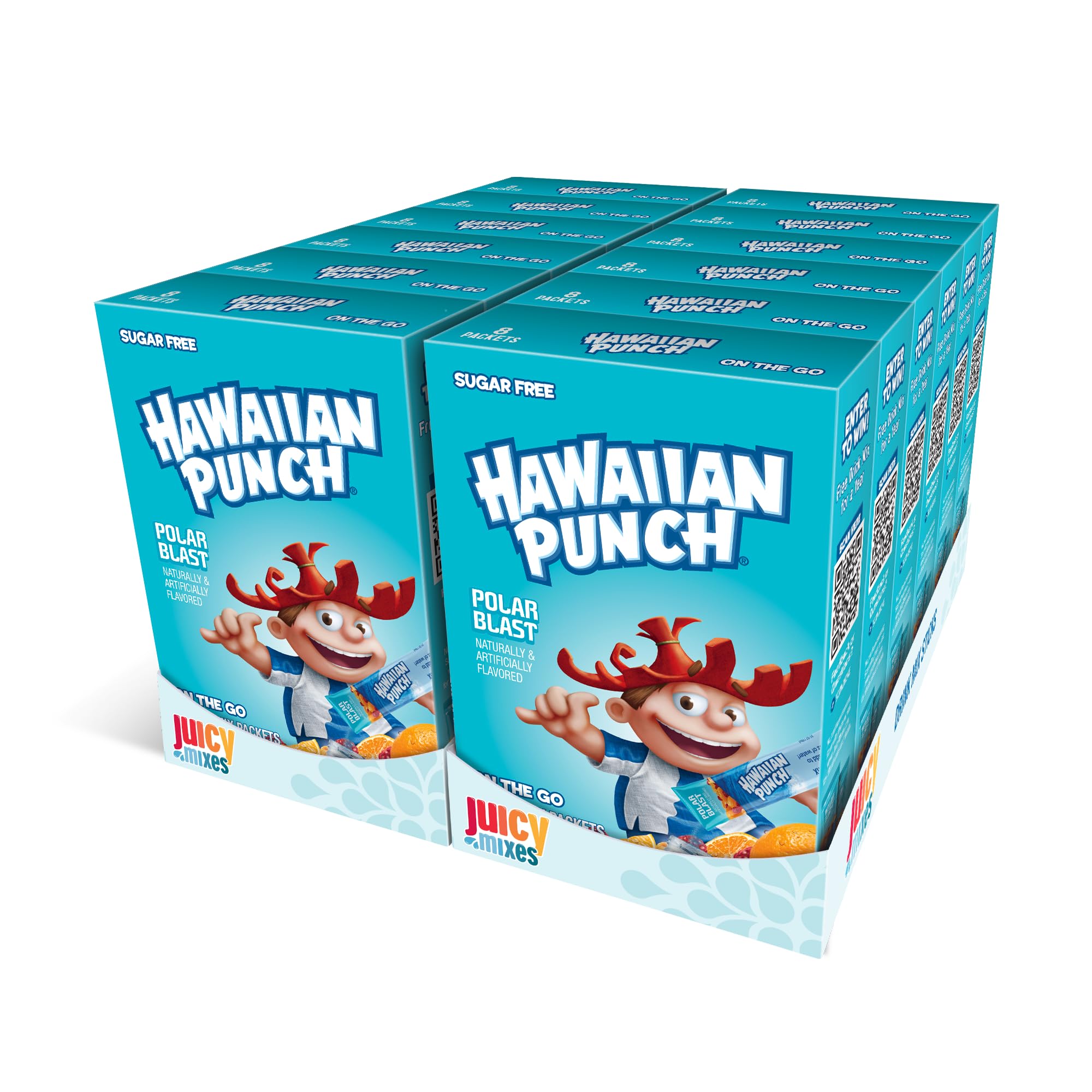 Juicy Mixes Hawaiian Punch powder sticks for a sugar-free tropical drink