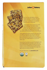 Julian Bakery Primal Thin Crackers Parmesan – crackers with dip, savory cheese pairing option.