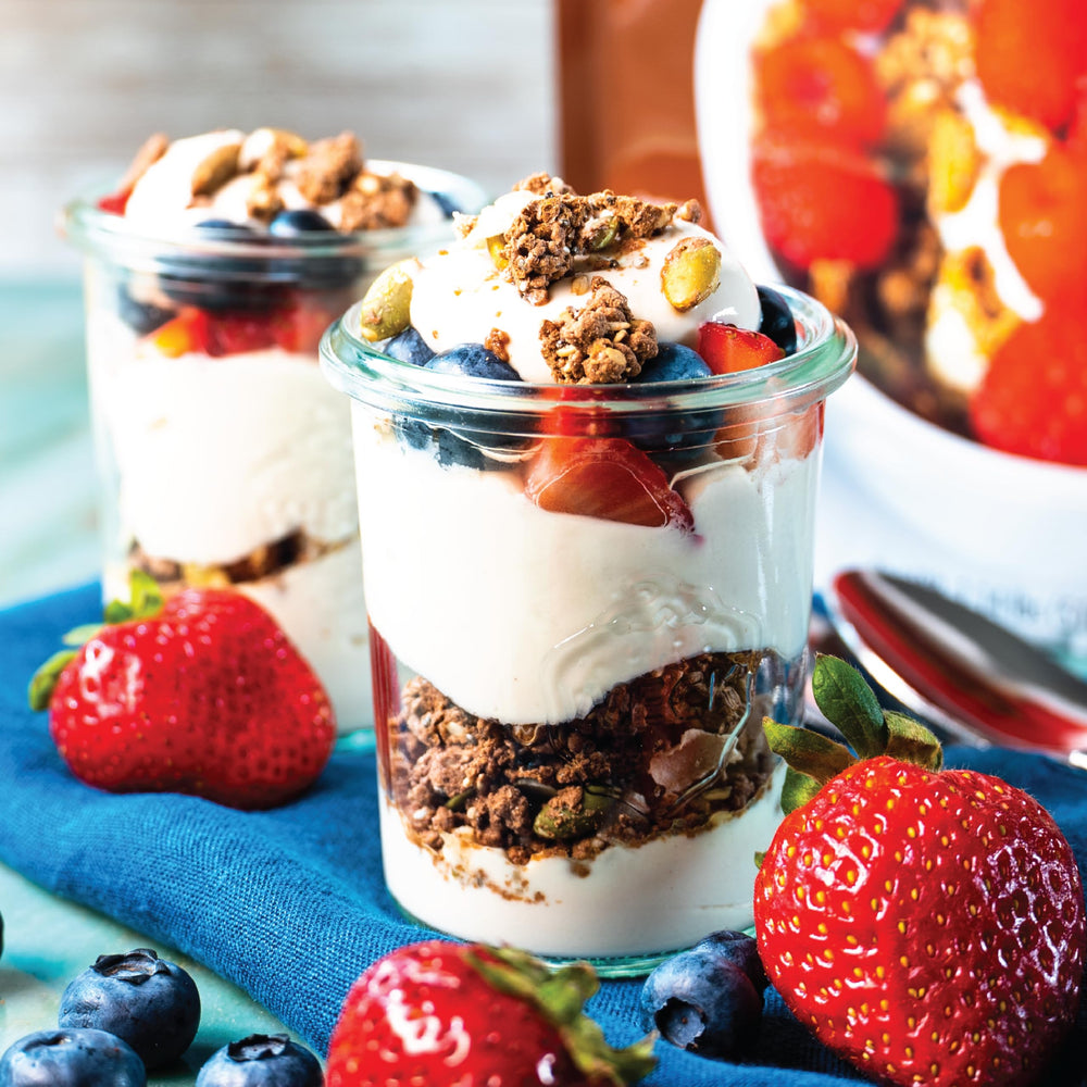 Julian Bakery ProGranola cereal serving plate ready for snack or meal.