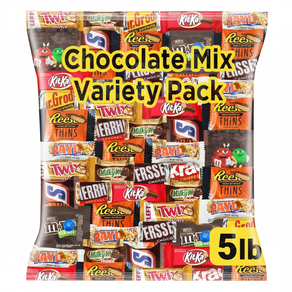 Jumblet mini chocolate bars in a 5lb bulk pack for parties and office snacks