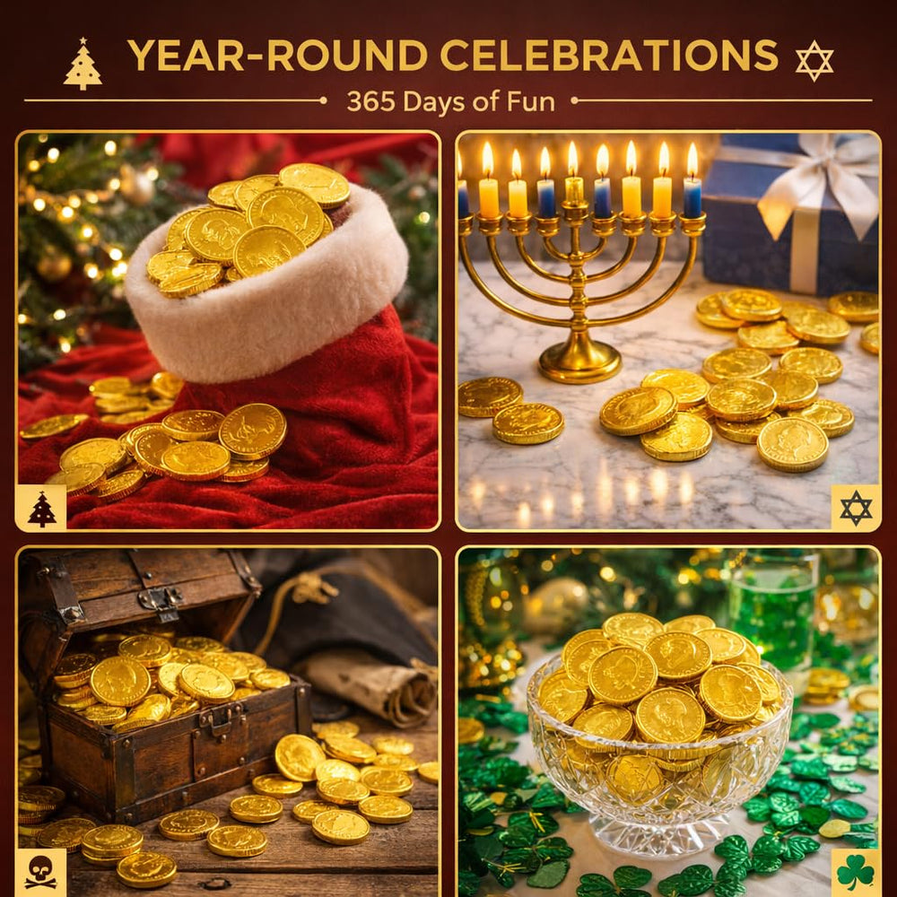 Jumblet individually wrapped gold coins ideal for goodie bags.