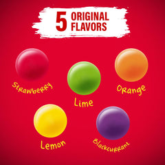 Jumblet colorful chewy candies close-up showcasing rainbow flavors for party use.