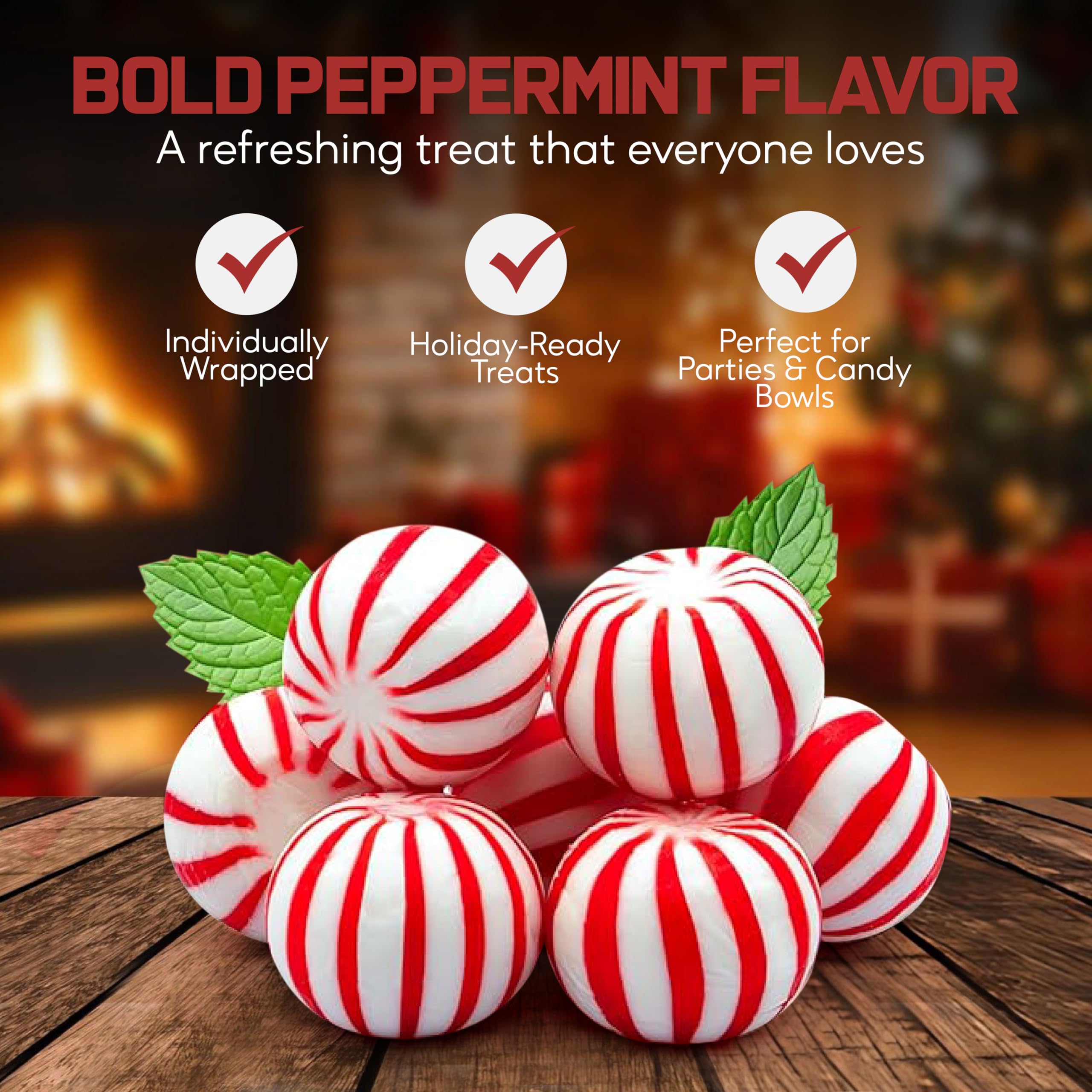 Jumblet bulk display peppermint candy ideal for reception desks.