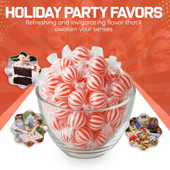 Jumblet peppermint hard candy for bulk display in jars at events.