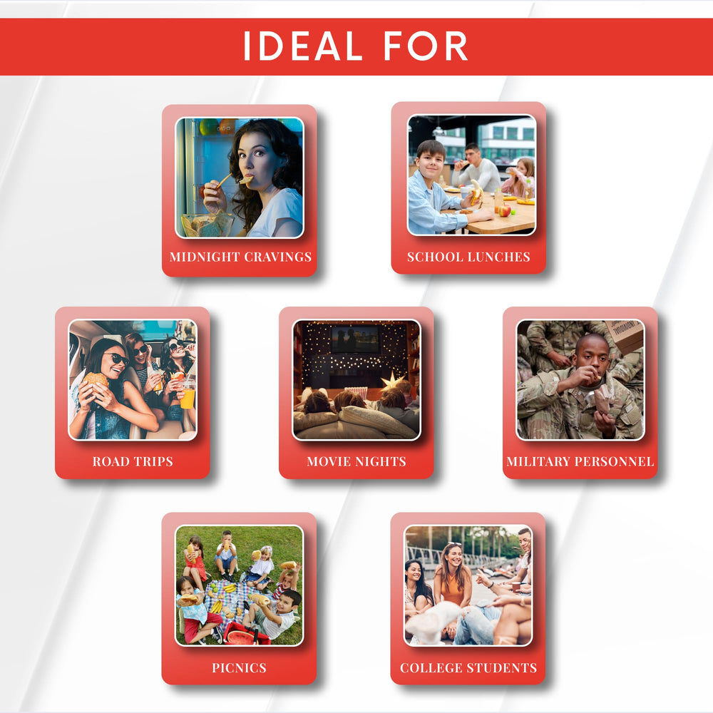 Jumbo Jumble snack box popcorn and crackers scene suggests shareable snacking.