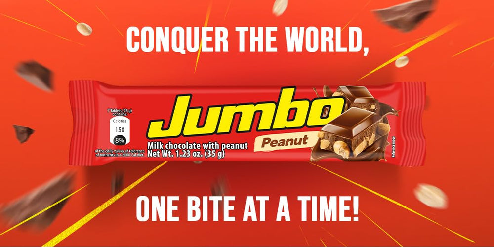 Jumbo Peanut Chocolate Bar twelve bars case for sharing.