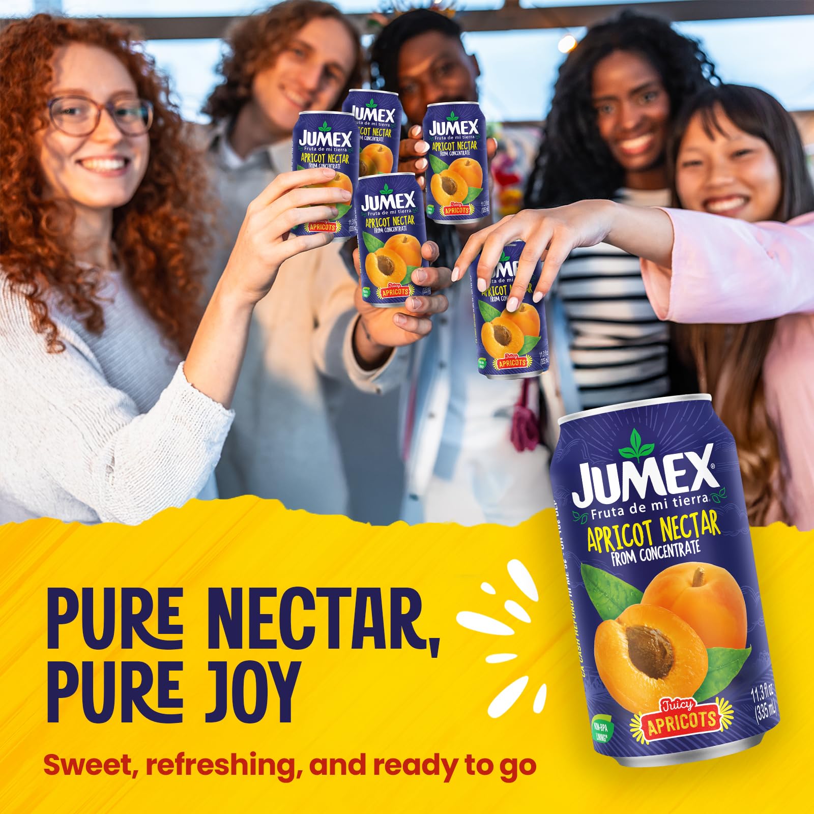 Jumex Apricot Nectar smoothie use showcasing fruit-forward beverage base