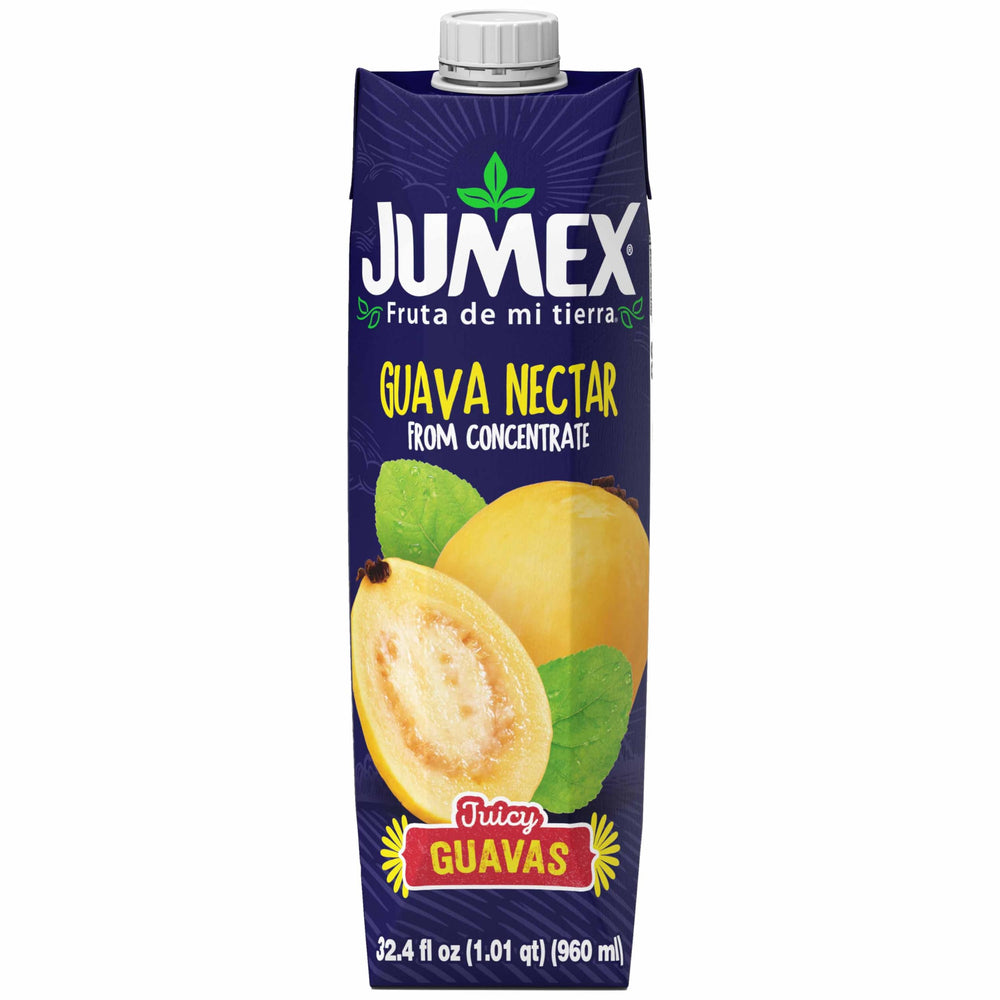 Jumex Guava Nectar bottle pouring for a refreshing break.