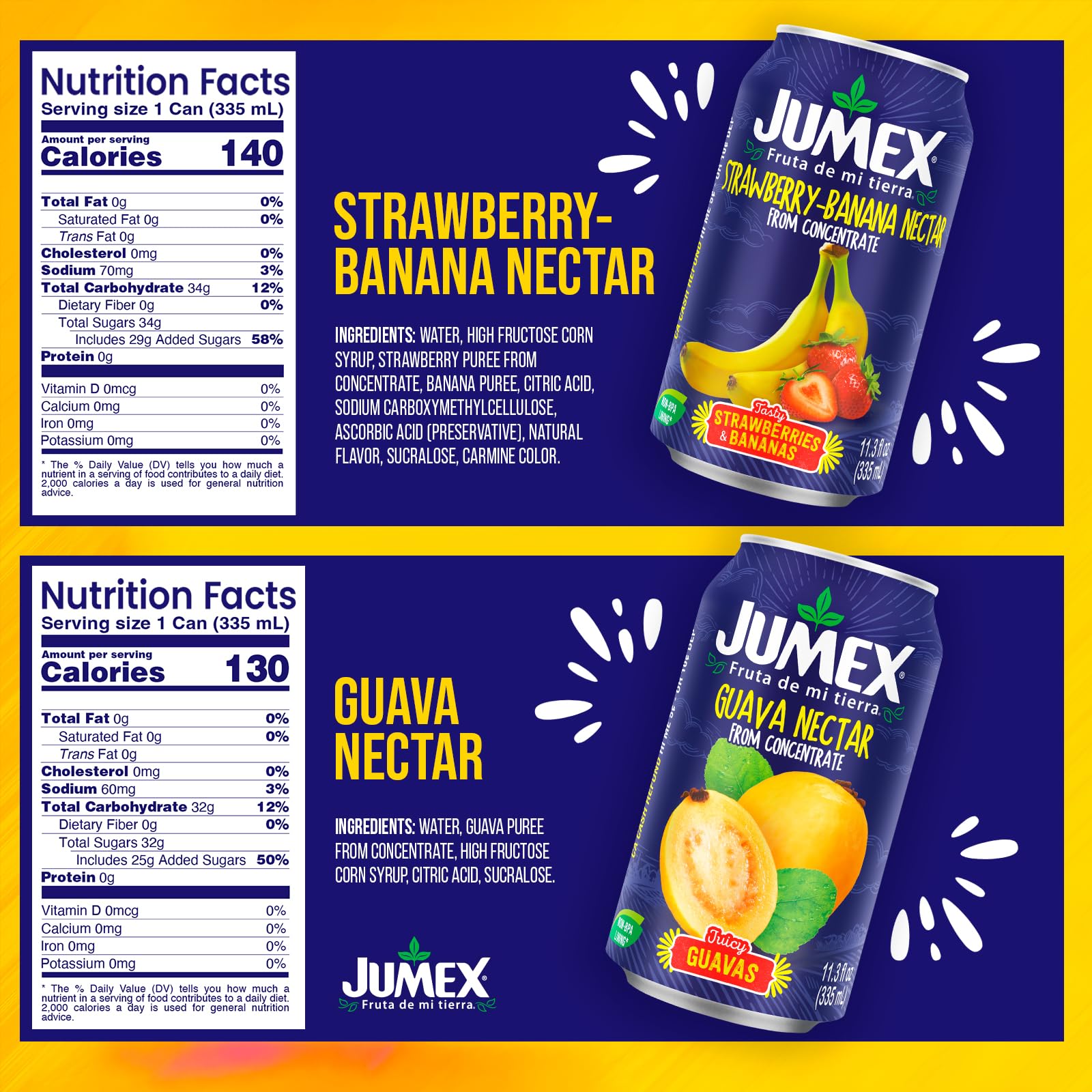 Jumex Guava Nectar bottle highlighting vibrant puree for refreshing beverages