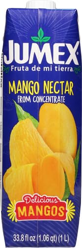 Jumex Mango Multiserve packaging closeup emphasizes multi-serve design.