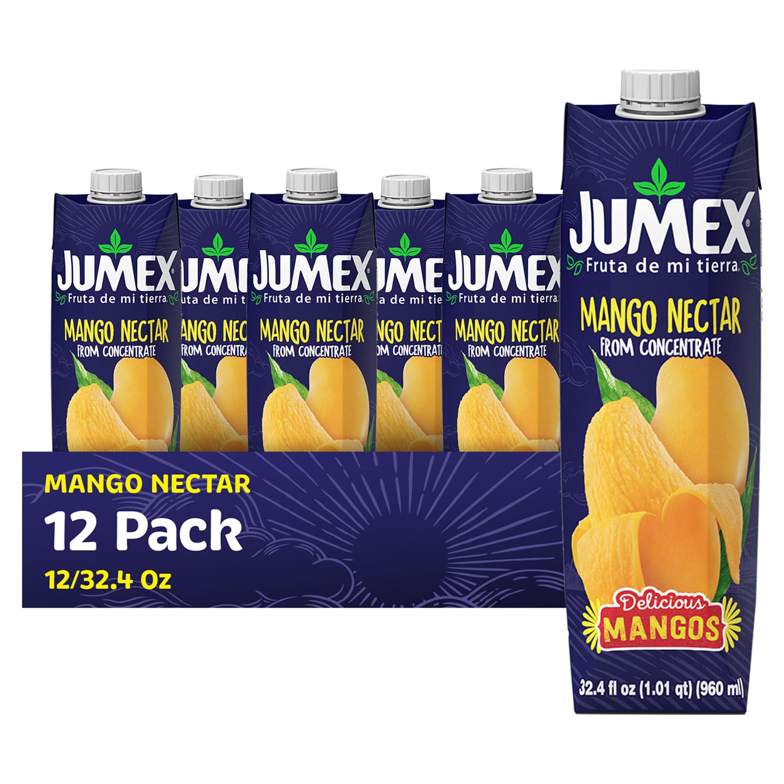 Jumex Mango Nectar bottle pour showcases bold tropical flavor for everyday refreshment