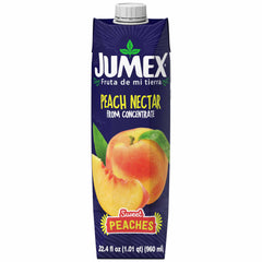 jumex peach nectar bottle emphasizes fresh fruit puree for bold tropical flavor in smoothies
